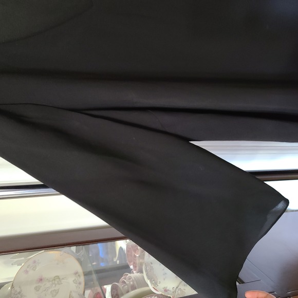 Adrianna Papell Asymmetrical Cut 3/4 Sleeves Black Evening Dress 16W NWT - Picture 2 of 12